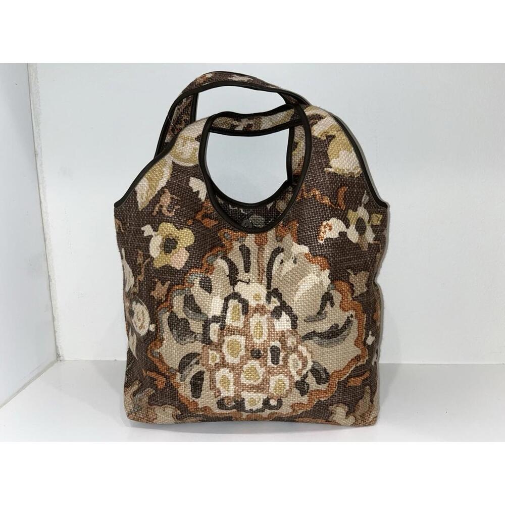 Jim Thompson RARE Tote Bag Purse Handbag Multicolor Browns And Beiges
